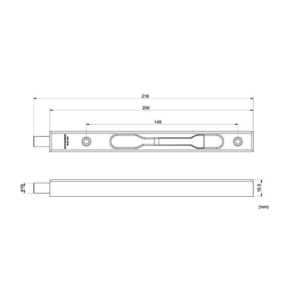 kt-ccass304-200 chốt âm inox 304