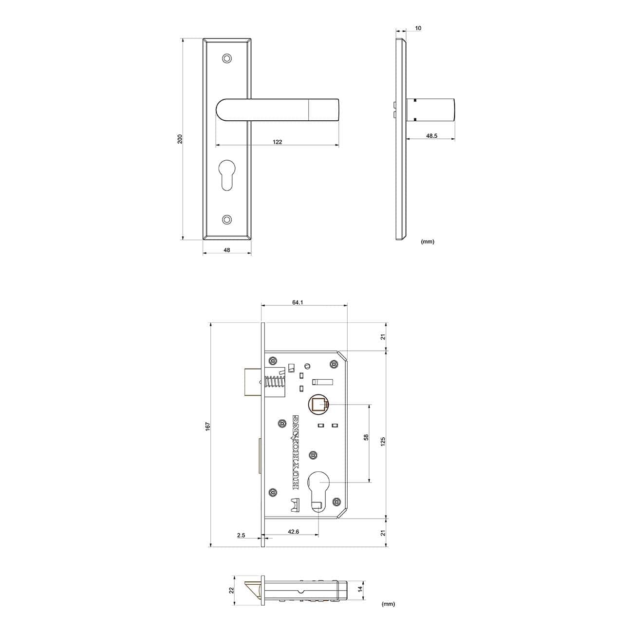 kt-tnex5810 khóa tay nắm