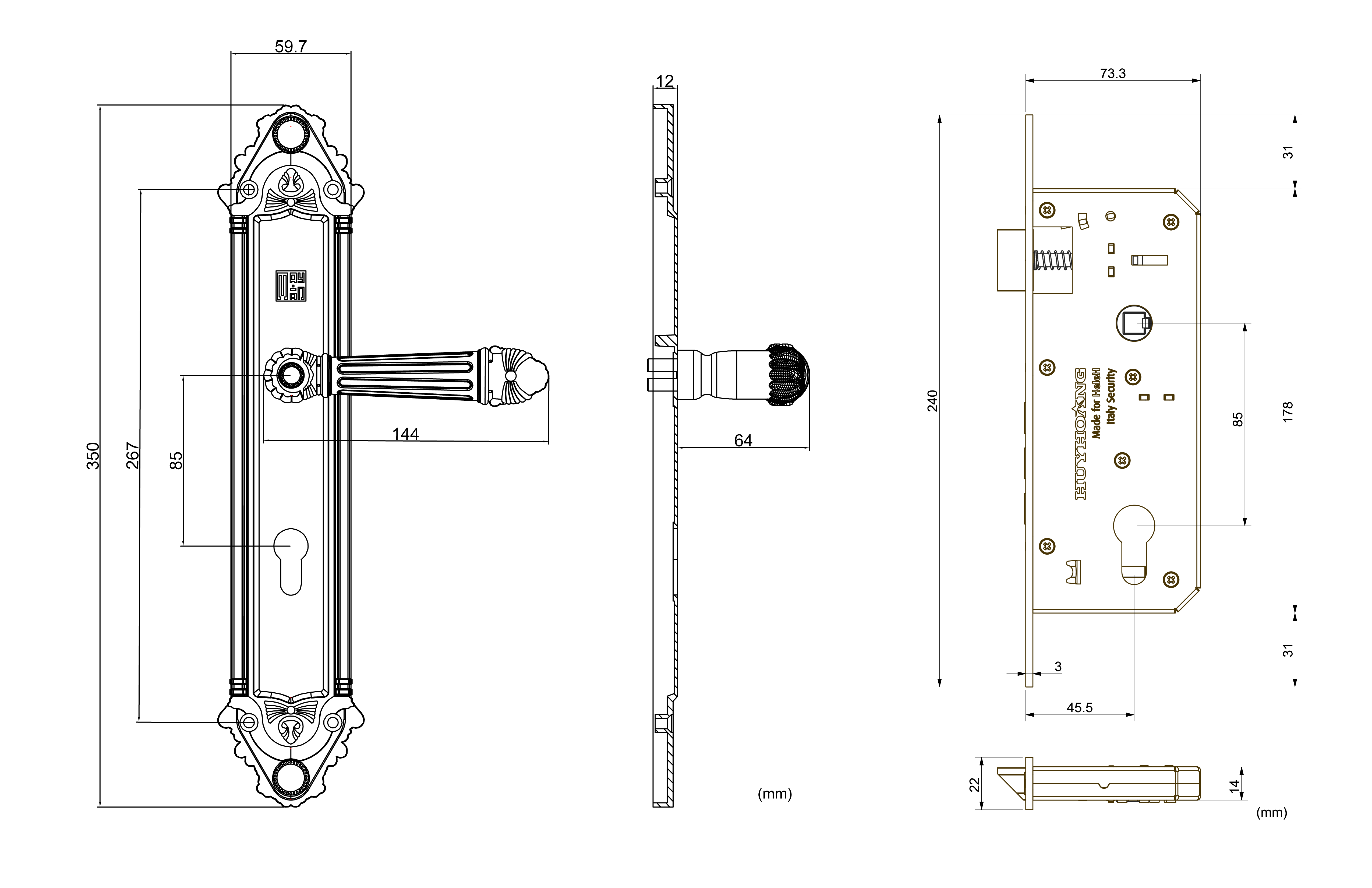 kt-tnex8526d Khóa tay nắm Huy Hoàng